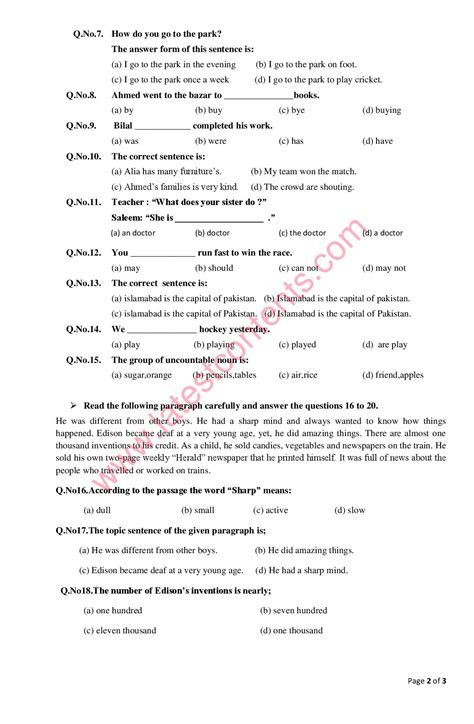 Mr bruff revision video paper 2 q5 part 1 PEC Examination 2015 Grade 5 Paper English Download