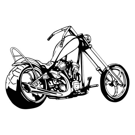 Chopper Motorcycle 2 Graphics Svg Dxf Eps Png Cdr Ai Pdf Vector Art