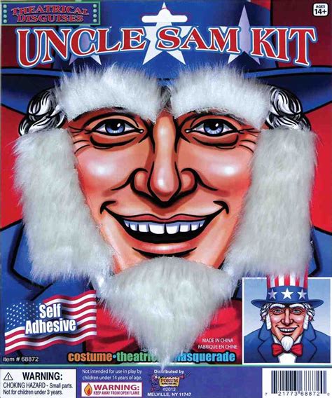 Uncle Sam Facial Hair Kit Screamers Costumes