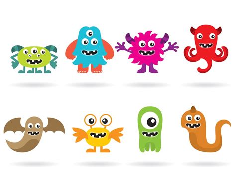 Cute Monsters Vector Art And Graphics