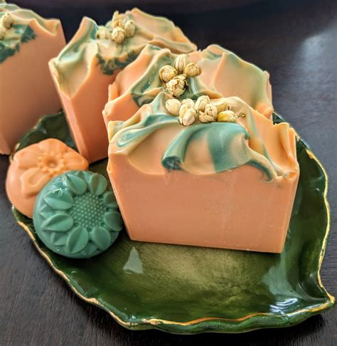 Shea Butter ~ Summer Peach ~ Cold Process Artisan Soap Homemade Soap
