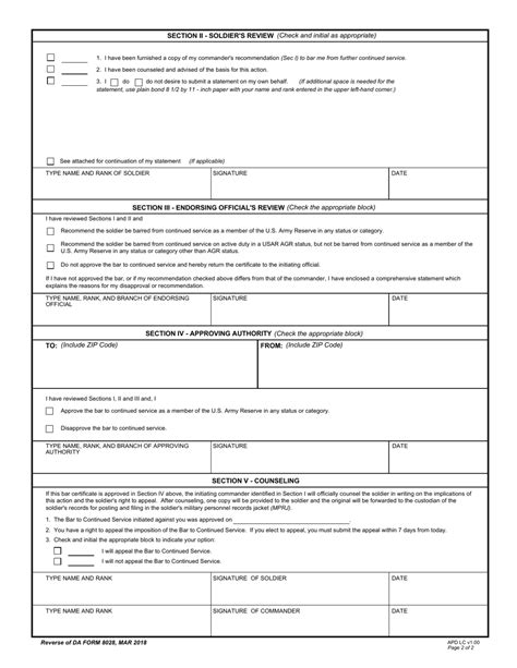 Da Form 8028 Fill Out Sign Online And Download Fillable Pdf