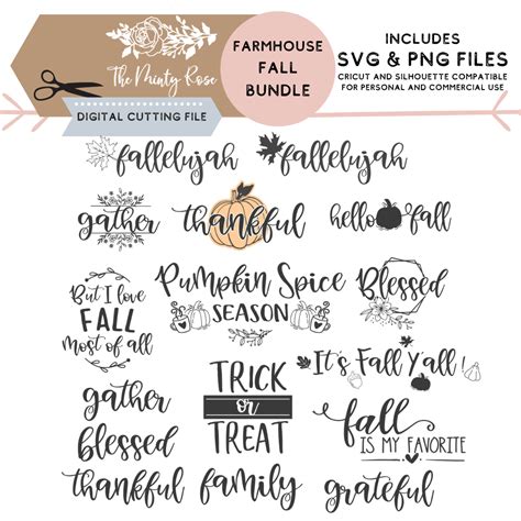 Huge Fall Bundle Fall Svg Bundle Autumn For Cricut And Silhouette By