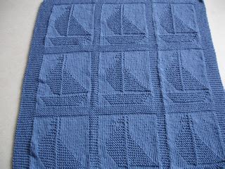 Knit the easiest seed stitch knitting pattern. Ravelry: Come Sail Away Baby Blanket pattern by Suzanne Veta