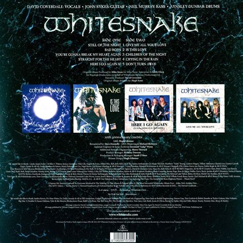 Whitesnake 1987 30th Anniversary Edition Vinyl