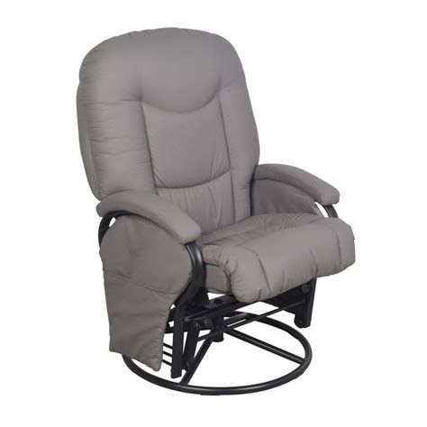 4Baby Faux Leather Glider Chair Dove Grey | Baby Bunting | Baby bunting