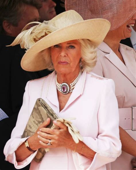 Camilla Duchess Of Cornwall Royal Clutches Dresses For Summer In Pink