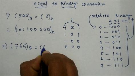 Octal To Binary Conversion Part 2 Youtube