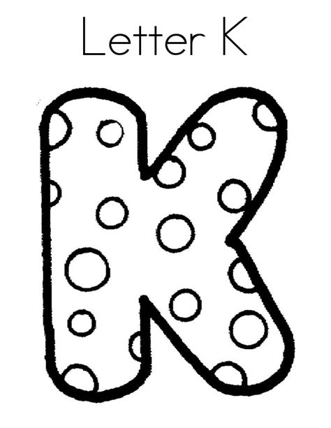 Letter K Coloring Pages Sketch Coloring Page