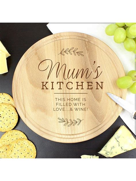 Mum S Kitchen Round Chopping Board Personalised Chopping Board