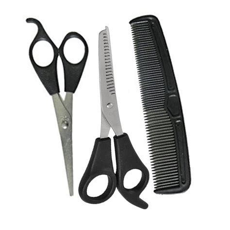 3pc Barber Set Comb Scissors Hair Cutting Shears Hairdressing Salon