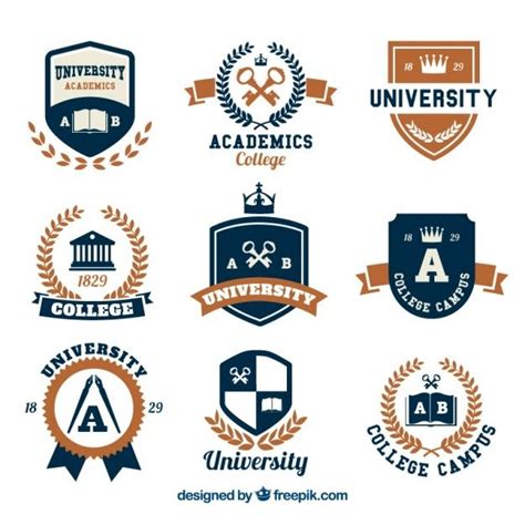 Premium Vector Selection Of Logos For College Education Logo Design