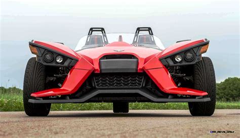 The front right wheel is double tired and strengthened to withstand the enormous strain when traveling around a curve at a high rate of speed. 2015 Polaris Slingshot