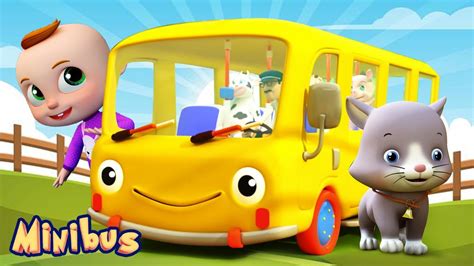 Baby Drives The Bus Wheels On The Bus Nursery Rhymes And Kids Songs
