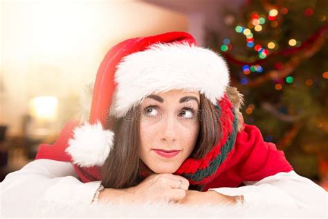 Girl In Christmas Stock Photo Image Of Fashionable 103925470