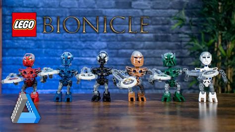 Lego Bionicle Matoran Of Metru Nui Set 8607 8612 Complete With Glow