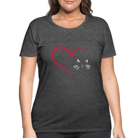 Heart Cat Women’s Curvy T Shirt Purdie Photography Designs I Have One And Love It So Well