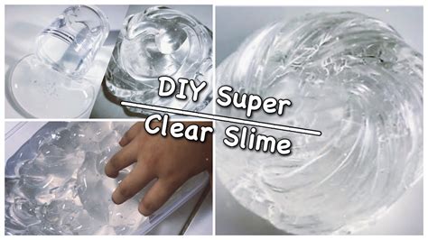 Diy Super Clear Slime English Version Youtube