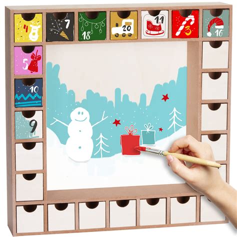 Brubaker Wooden Advent Calendar To Fill With 24 Drawers Diy Unfinish