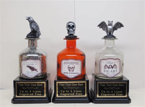 Halloween Trophy Halloween Trophies Three Trophy Pumpkin Etsy