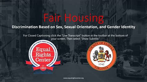 fair housing housing discrimination based on sex sexual orientation and gender identity youtube