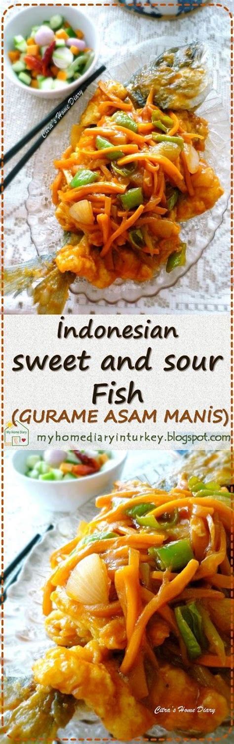 Masak lebih supaya tidak jadi rebutan. Gurame Asam manis /Carp or sea bream in Sweet and sour sauce | Resep masakan indonesia, Masakan ...