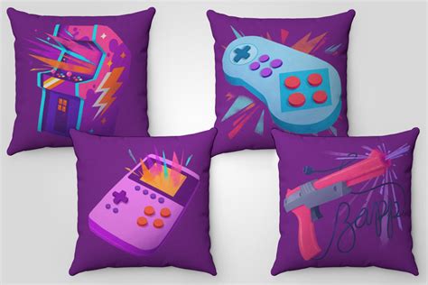 Retro Style Gamer Pillows Joes Daily