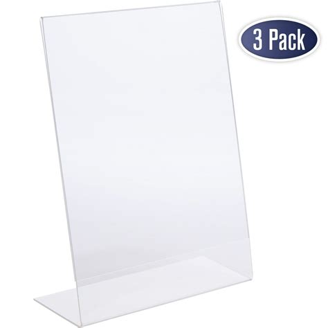 slant back acrylic sign holder 8 5 x 11 inches economy portrait ad frames perfect for home