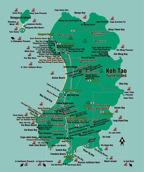 large ko tao island maps for free download and print high resolution and detailed maps