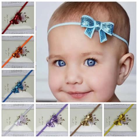Cute Infant Flower Headband Sequin Bow Headbands Babies Children