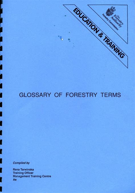 Glossary Of Forestry Terms