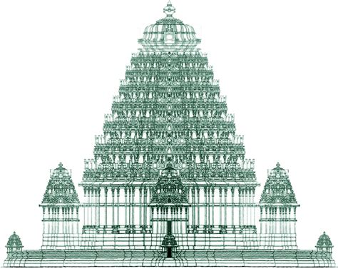 Temple Gopuram South Indian Temples Drawing Transparent Png