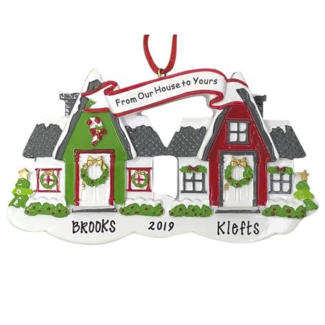 neighbors house personalized ornament christmas neighbor christmas ornaments personalized