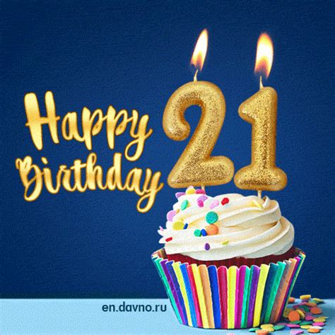 Happy 21st Birthday Animated  Happy Birthday Flowers