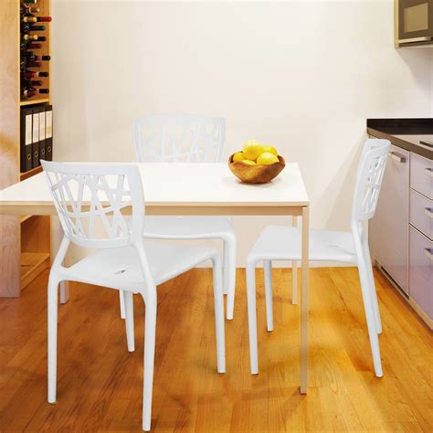 Well you're in luck, because here they come. Adeco Polypropylene Hard Plastic Dining Chairs Fun Living ...