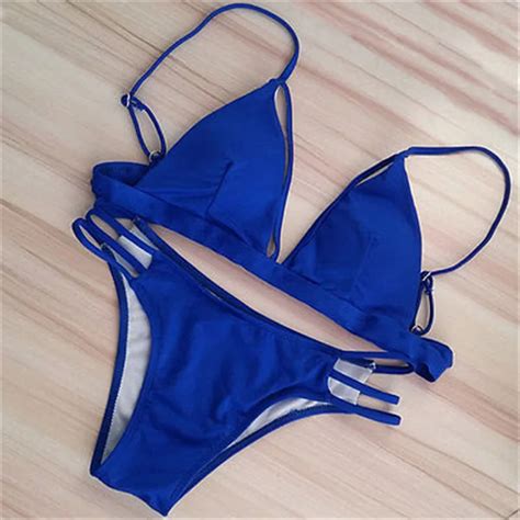 Itfabs 2017 New Sexy Bikinis Women Swimsuit Swimwear Halter Brazilian Bikini Set Beach Bathing