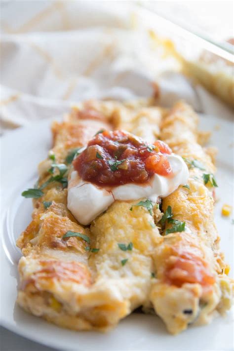 Creamy White Chicken Enchiladas Recipe Play Party Plan