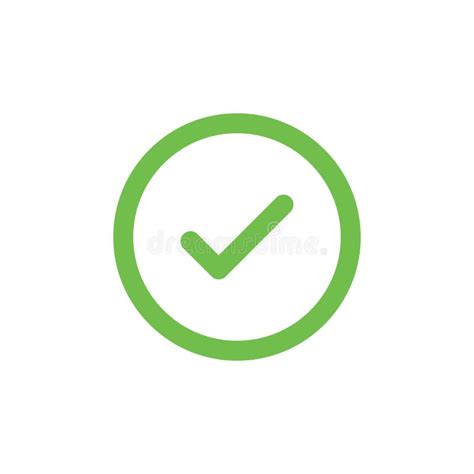 Green Check Mark Icon Tick Symbol In Green Color Vector Illustration Stock Vector