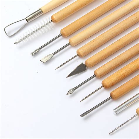 11pcs Clay Sculpting Wax Carving Pottery Tools Shapers Polymer Modeling