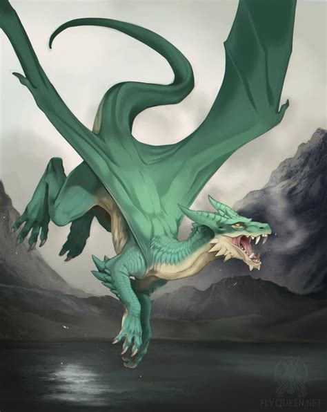 Green Dragon By Tinyflything On Deviantart Dragon Pictures Dragon