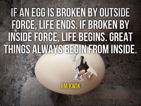 If An Egg Is Broken By Outside Force Life Ends If Broken By Inside