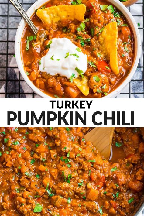 A Cozy And Hearty Turkey Pumpkin Chili With Pepper Sweet Potatoes