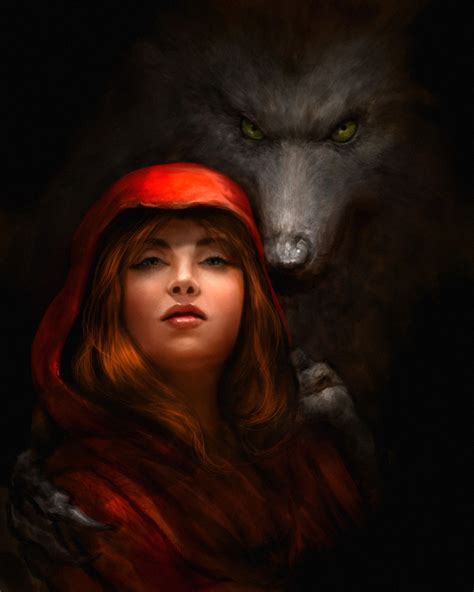red riding hood wip 2 chris scalf red riding hood wolf red riding hood art red riding hood