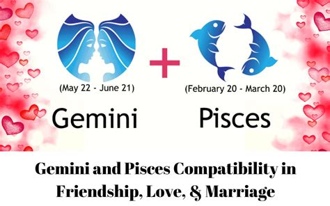 Gemini And Pisces Compatibility In Friendship Love And Marriage