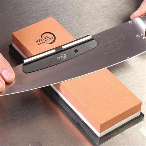 Your knife might need a larger sharpening angle if the blade is very large or thick. Amazon.com: Mercer Culinary 400/1000 Grit Sharpening Stone ...
