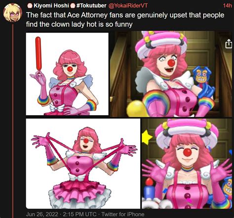 The Fact That Ace Attorney Fans Geiru Toneido Ace Attorney Clown Girl Know Your Meme