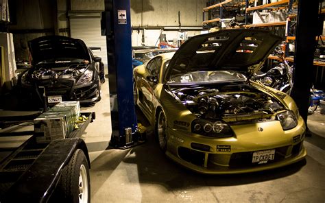 Cool animated bmw racing cars and photos with girls for system design. Toyota Supra Shop Engine tuning wallpaper | 1920x1200 ...