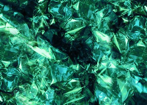 Green Shining Holographic Abstract Tin Foil Background Green Shine