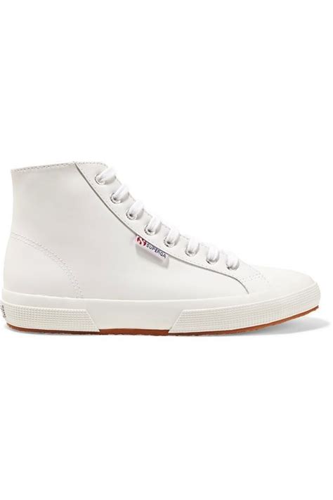 Superga Leather High Top Sneakers White High Top Sneakers Leather