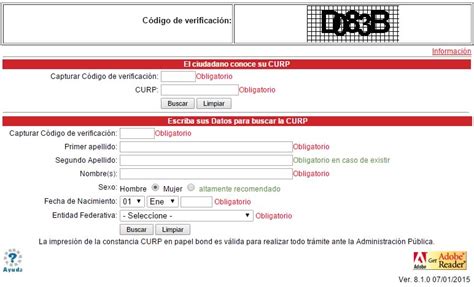 La consulta curp gratis se puede realizar a través de internet y tiene varios propósitos. Consulta tu CURP Gratis - Clave Única de Registro de Población